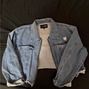 Fashion Nova Distressed Blue Jean Jacket
